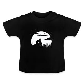 Cavalier King Charles Spaniel - Baby Bio-T-Shirt mit Rundhals - Schwarz - Vorne