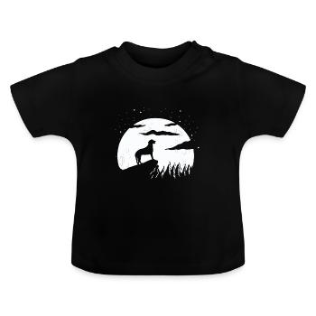 Curly Coated Retriever - Baby Organic T-Shirt with Round Neck - black - Front