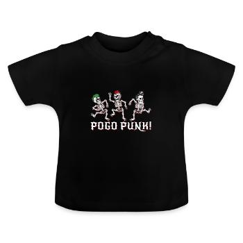 Cooles Pogo Punk T-Shirt Design Motiv Slam Dance - Baby Bio-T-Shirt mit Rundhals - Schwarz - Vorne