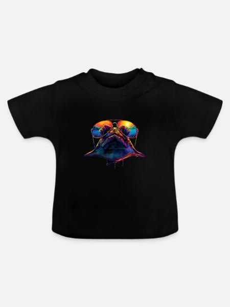 Stachelrochen - Baby Bio-T-Shirt mit Rundhals - Schwarz