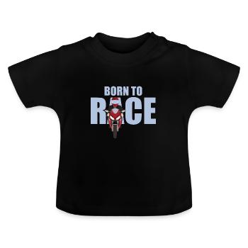 Motorrad - Baby Bio-T-Shirt mit Rundhals - Schwarz - Vorne