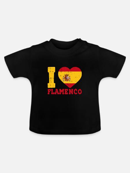 Flamenco - Baby Bio-T-Shirt mit Rundhals - Schwarz