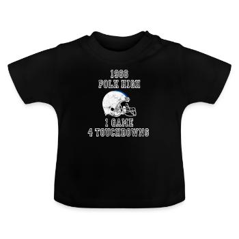 Quatre touchdowns dans un match - T-shirt bio col rond Bébé - noir - Devant