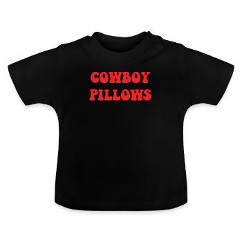 Cowboy Pillows - Baby Organic T-Shirt with Round Neck - black - Front