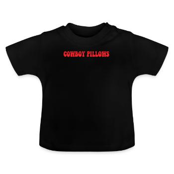 Cowboy Pillows - Baby Organic T-Shirt with Round Neck - black - Front