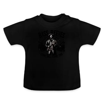 Bass Reeves Adjoint US Marshel - T-shirt bio col rond Bébé - noir - Devant