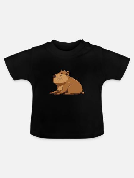 Wasserschwein - Baby Bio-T-Shirt mit Rundhals - Schwarz