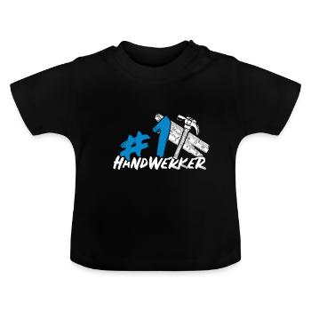 Handwerker - Baby Bio-T-Shirt mit Rundhals - Schwarz - Vorne