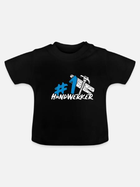 Handwerker - Baby Bio-T-Shirt mit Rundhals - Schwarz