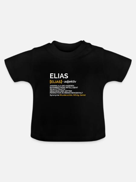 Elias - Baby Bio-T-Shirt mit Rundhals - Schwarz