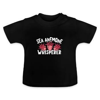 Cadeau d’anémones de mer - T-shirt bio col rond Bébé - noir - Devant