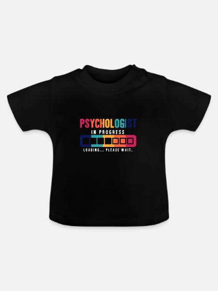Psychologe - Baby Bio-T-Shirt mit Rundhals - Schwarz