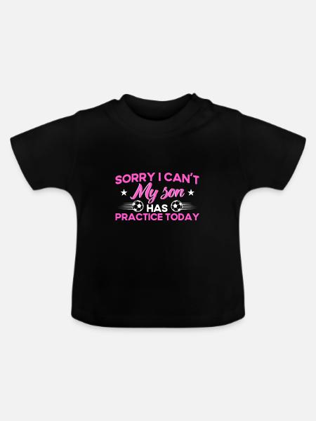 Fußball Fußball Mama Mutter Geschenk - Baby Bio-T-Shirt mit Rundhals - Schwarz