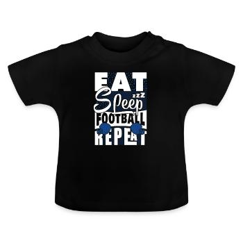 football - T-shirt bio col rond Bébé - noir - Devant