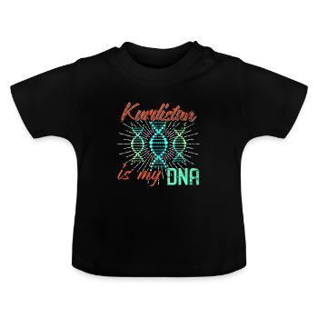Kurdistan home gift idea - Baby Organic T-Shirt with Round Neck - black - Front