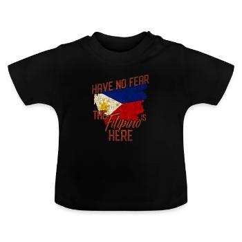 Philippines - T-shirt bio col rond Bébé - noir - Devant