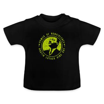 Martin Luther King Day - Baby Organic T-Shirt with Round Neck - black - Front