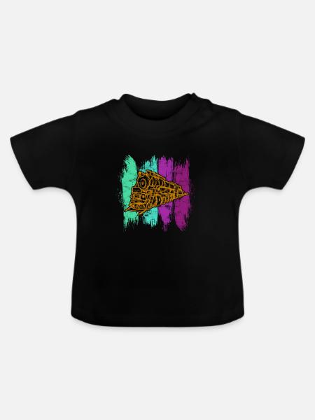 Zug - Baby Bio-T-Shirt mit Rundhals - Schwarz
