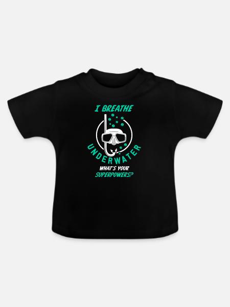 Tauchen - Baby Bio-T-Shirt mit Rundhals - Schwarz