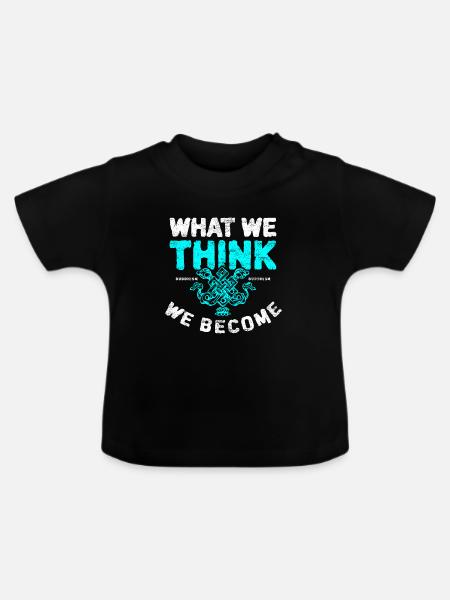 Buddhismus - Baby Bio-T-Shirt mit Rundhals - Schwarz