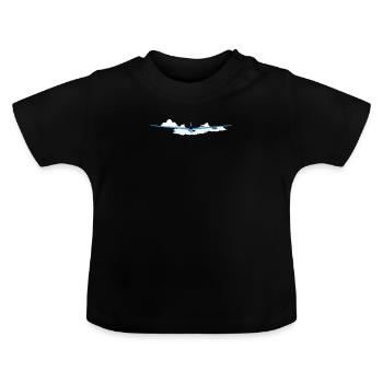 Glider Glider Pilot T-Shirt Gift Pilot - Baby Organic T-Shirt with Round Neck - black - Front