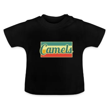 Kamel - Baby Bio-T-Shirt mit Rundhals - Schwarz - Vorne