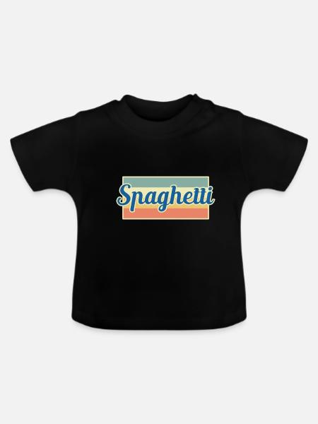 Spaghetti - Baby Bio-T-Shirt mit Rundhals - Schwarz