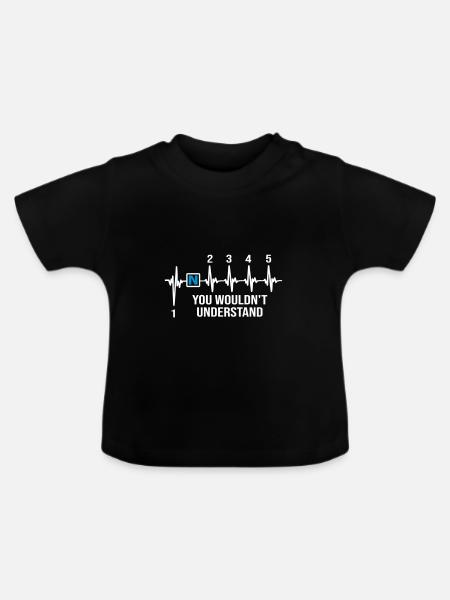 chemise de moto - T-shirt bio col rond Bébé - noir
