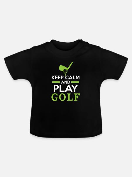 -golf - T-shirt bio col rond Bébé - noir