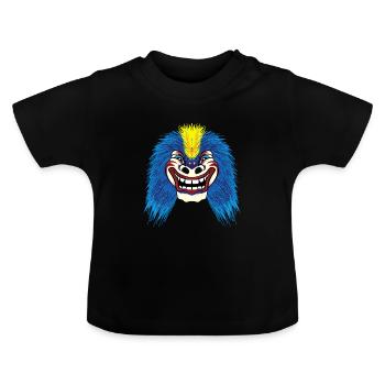 Waggis Maske Basel carnival Morgenstreich Basel - Baby Organic T-Shirt with Round Neck - black - Front