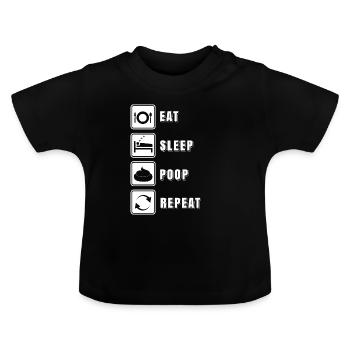 Cadeau de vêtements bébé bébé Onesie drôle - T-shirt bio col rond Bébé - noir - Devant
