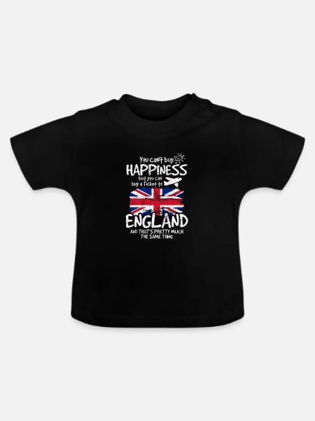 England - Baby Bio-T-Shirt mit Rundhals - Schwarz