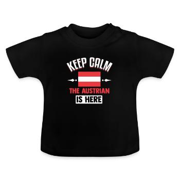 Autriche - T-shirt bio col rond Bébé - noir - Devant