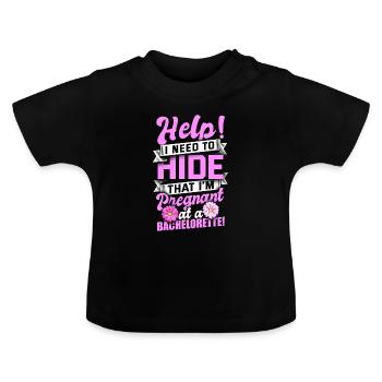 Bachelor Party Marriage Bachelorette Party - Baby Organic T-Shirt with Round Neck - black - Front
