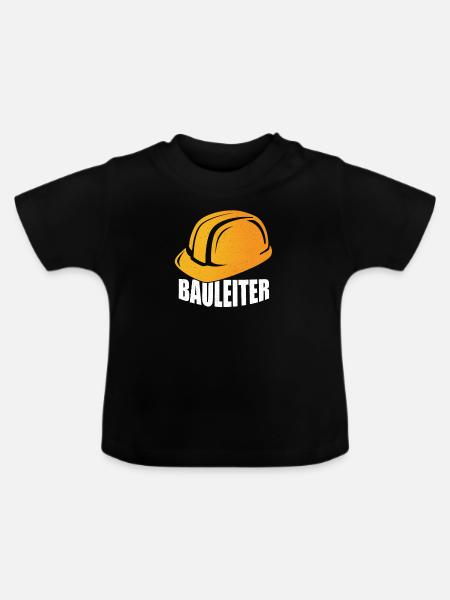 Bauarbeiter - Baby Bio-T-Shirt mit Rundhals - Schwarz
