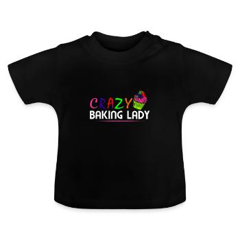 faire cuire au four - T-shirt bio col rond Bébé - noir - Devant