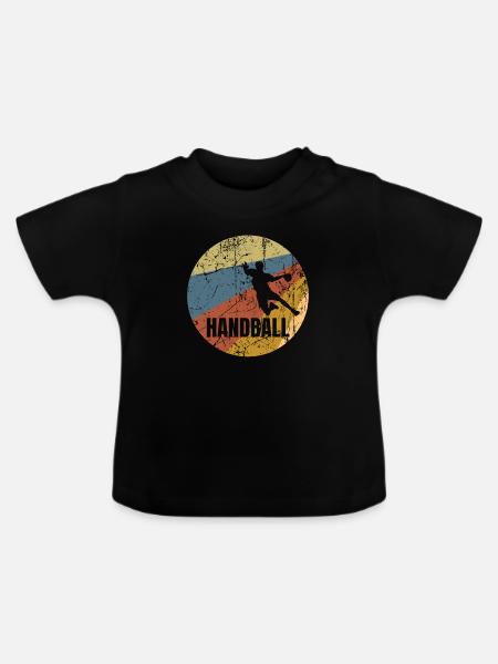 handball - T-shirt bio col rond Bébé - noir