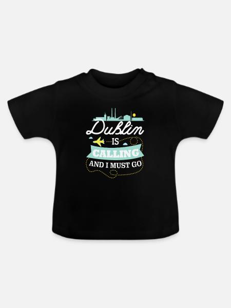 Dublin - Baby Bio-T-Shirt mit Rundhals - Schwarz