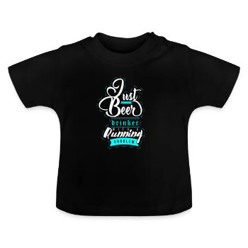 courir - T-shirt bio col rond Bébé - noir - Devant