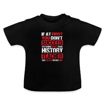 professeur - T-shirt bio col rond Bébé - noir - Devant