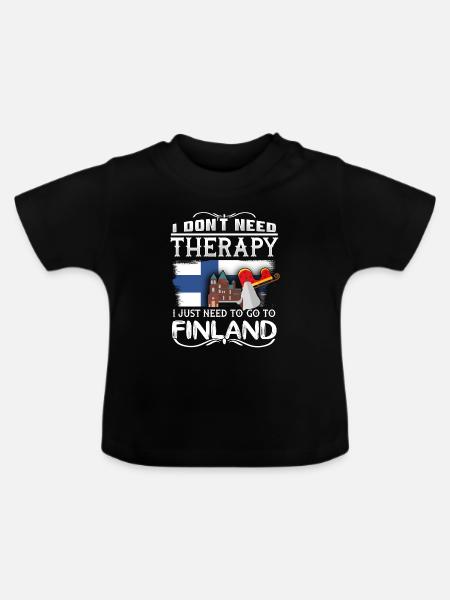 Finnland - Baby Bio-T-Shirt mit Rundhals - Schwarz