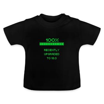 18th birthday - Baby Organic T-Shirt with Round Neck - black - Front