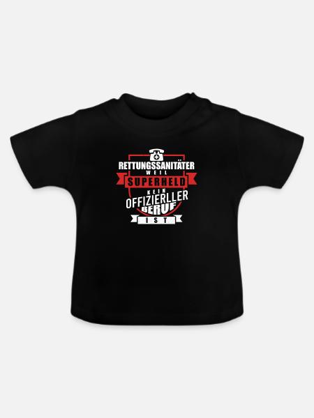 Sanitäter - Baby Bio-T-Shirt mit Rundhals - Schwarz