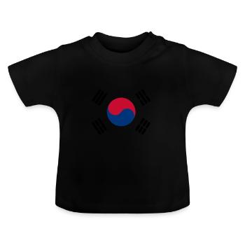 Korea - Baby Bio-T-Shirt mit Rundhals - Schwarz - Vorne