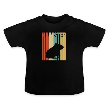 Hamster - Baby Bio-T-Shirt mit Rundhals - Schwarz - Vorne