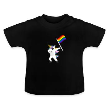 LGBT - Baby Bio-T-Shirt mit Rundhals - Schwarz - Vorne