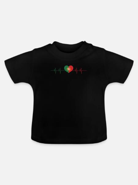 Portugal - T-shirt bio col rond Bébé - noir