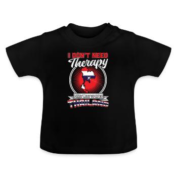 Thaïlande - T-shirt bio col rond Bébé - noir - Devant