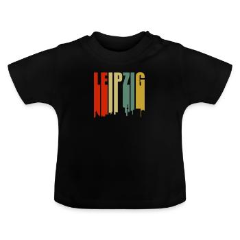 Leipzig - T-shirt bio col rond Bébé - noir - Devant