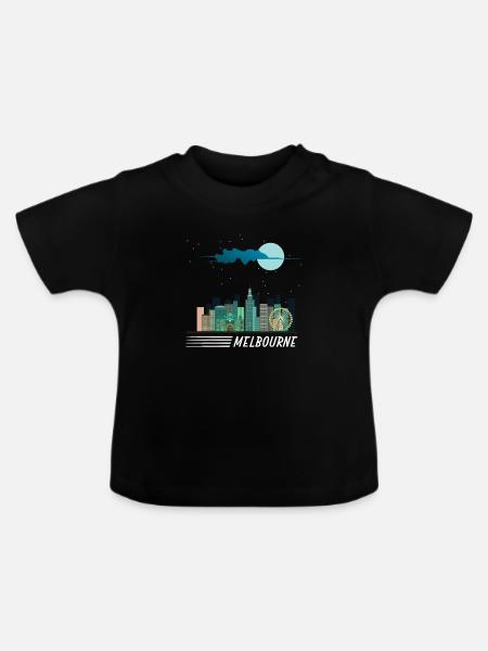 Melbourne - Baby Bio-T-Shirt mit Rundhals - Schwarz